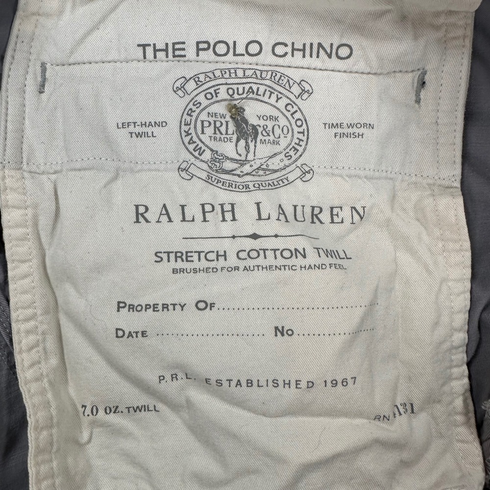Polo Ralph Lauren Mens 36x32 Grey Stretch Straight Fit Chino Pants 710690138021 - Picture 9 of 14